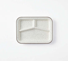 将图片加载到图库查看器,Plate RETRO MODA Square Lunch Plate Made in Japan Gray Approx. 19x26x2.7cm T-36424 (Plate Rectangular Rim Divider Microwave Safe Dishwasher Safe Outdoor)