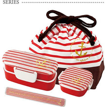 Load image into Gallery viewer, Chopsticks chopstick box set marine border red chopsticks: 18cm (T-46466)