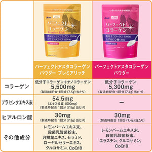 Asahi Perfect Asta Collagen Powder & Placenta 30 days 225g refill