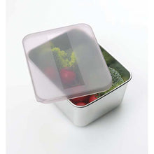 Laden Sie das Bild in den Galerie-Viewer, EAtoCO Yoki Food Container Container Made in Japan Silver Approx. 650ml AS0036