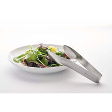 Laden Sie das Bild in den Galerie-Viewer, EAtoCO Hasam S Tongs Silver Approx. 13.5 x 6.5 x 2.4cm AS0053 (Small Small Mini Stainless Steel Floating Share Salad Pasta Cooking Kitchen)