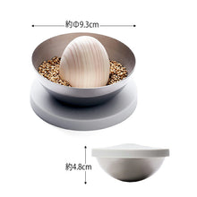 Load image into Gallery viewer, EAtoCO Suru Suribachi Silver Approx. 4.8 (when stored) x 9.3 x 9.3 cm AS0057 (Murtar Bowl Stainless Steel Pestle Wooden Cute Sesame Spice Baby Food Seasoning Kitchen)