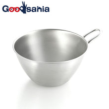 Load image into Gallery viewer, and stainless steel bowl with handle silver approx. 8 x 15.5 x 12.5cm AN0205 (bowl mini small 500 stainless steel silver cooking kitchen compact)