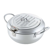 Load image into Gallery viewer, Mirakutei Tempura pot with lid 20cm (with thermometer) SJ1024