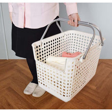 Laden Sie das Bild in den Galerie-Viewer, Yoshikawa Kuni Kogyo Laundry Basket Undressing Basket Laundry Basket Scandinavian Style Laundry Support Basket Brown