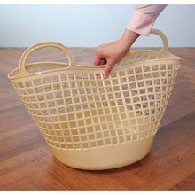 Load image into Gallery viewer, Yoshikawa Kuni Kogyo Storage Basket Undressing Basket Laundry Basket Scandinavian Style Round Basket Brown