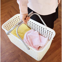 Laden Sie das Bild in den Galerie-Viewer, Yoshikawa Kuni Kogyo Laundry Hamper Dressing Basket Laundry Basket Scandinavian Style Stacking Laundry Basket L Brown