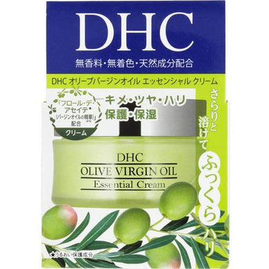 DHC Olive Virgin Oil Essential Cream SS 32g DHC Olive Virgin Oil is a 100% natural beauty oil, made from Flor de Aceite (Flower of the Oil), a rare oil obtained from Spanish organic olive fruits. The natural beauty-enhancing benefits of the oil bring a vitality to your complexion, leaving it smooth, supple, and firm. The cream also contains squalene, rice bran oil, and other plant-derived ingredients to protect and nourish your skin. 