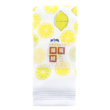 Load image into Gallery viewer, Imabari Towel Face Towel Cloth Candle Lemon Blue 33 x 100 cm