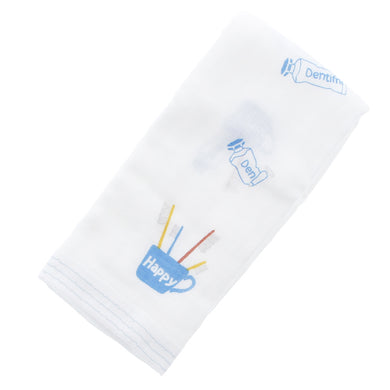 Imabari Towel Face Towel Hagoromo Gauze Toothbrush Blue 33 x 95 cm