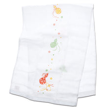 Load image into Gallery viewer, Imabari Towel Face Towel Hagoromo Gauze Flower Gourd Blue 33?~ 95 cm