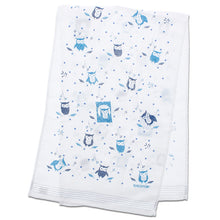 Load image into Gallery viewer, Imabari Towel Face Towel Cloth Dusk Forest Owl Blue 33 x 100 cm