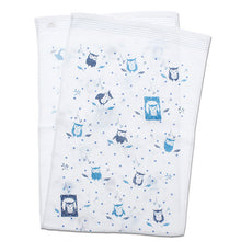 Load image into Gallery viewer, Imabari Towel Face Towel Cloth Dusk Forest Owl Blue 33 x 100 cm
