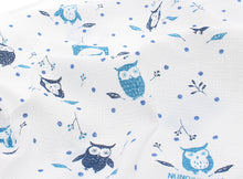 Load image into Gallery viewer, Imabari Towel Face Towel Cloth Dusk Forest Owl Blue 33 x 100 cm