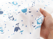Load image into Gallery viewer, Imabari Towel Face Towel Cloth Dusk Forest Owl Blue 33 x 100 cm