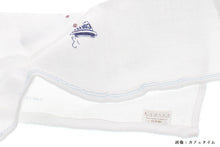 Load image into Gallery viewer, Imabari Towel Handkerchief Hagoromo Gauze Wet Hand Towel Nyanko Blue 33 x 38 cm