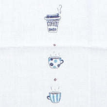 画像をギャラリービューアに読み込む, Imabari Towel Handkerchief Hagoromo Gauze Wet Hand Towel Cafe Time Blue 33 x 38 cm