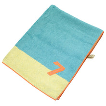 Load image into Gallery viewer, ?yIMABARI Towel?z mama&me NUMBER-COLOR Kids Bath Towel (Length 50?~ Width 100cm) Turquoise  (NO.7)