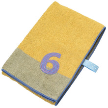 Load image into Gallery viewer, ?yIMABARI Towel?z mama&me NUMBER-COLOR Kids Face Towel  (Length 28?~ Width 65cm) Yellow (NO.6)