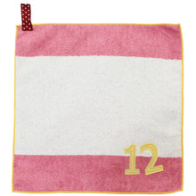 Load image into Gallery viewer, ?yIMABARI Towel?z mama&me NUMBER-COLOR Kids Hand Towel (Length 28?~ Width 29cm) Pink (NO.12)