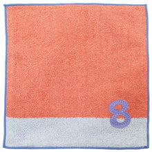Load image into Gallery viewer, ?yIMABARI Towel?z mama&me NUMBER-COLOR Kids Handkerchief (Length 20?~ Width 20cm) Salmon Pink (NO.8)