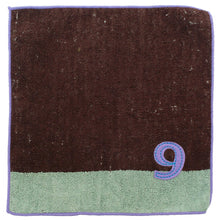 Load image into Gallery viewer, ?yIMABARI Towel?z mama&me NUMBER-COLOR Kids Handkerchief (Length 20?~ Width 20cm) Chocolate (NO.9)