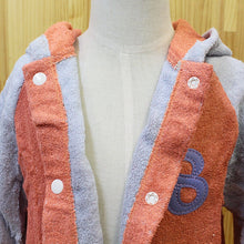 Load image into Gallery viewer, ?yIMABARI Towel?z mama&me NUMBER-COLOR Kids Bathrobe M (Size: Length Approx. 60?~ Width 42cm) Salmon Pink (NO.8)