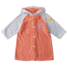 Load image into Gallery viewer, ?yIMABARI Towel?z mama&me NUMBER-COLOR Kids Bathrobe M (Size: Length Approx. 60?~ Width 42cm) Salmon Pink (NO.8)