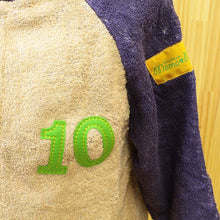 Load image into Gallery viewer, ?yIMABARI Towel?z mama&amp;me NUMBER-COLOR Kids Bathrobe M (Size: Length Approx. 60?~ Width 42cm) Beige (NO.10)
