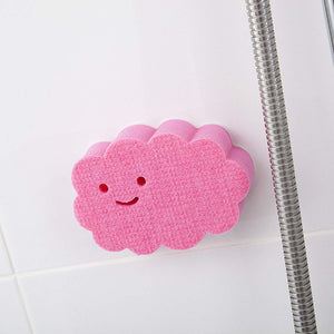 AISEN Bathroom Stick-on Cleaning Sponge Pink