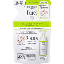 Load image into Gallery viewer, Curel Sebum Care Foaming Face Wash Cleanser Refill 130ml, Japan No.1 Brand for Sensitive Skin Care
