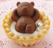 Load image into Gallery viewer, Baking Accessory Tart Tartlet Decoration Chocolate Silicon Mould Type Bathing Cute Bear 3D Design Cake Figurine