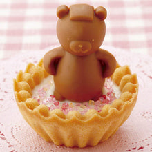Load image into Gallery viewer, Baking Accessory Tart Tartlet Decoration Chocolate Silicon Mould Type Bathing Cute Bear 3D Design Cake Figurine
