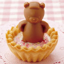 Load image into Gallery viewer, Baking Accessory Tart Tartlet Decoration Chocolate Silicon Mould Type Bathing Cute Bear 3D Design Cake Figurine
