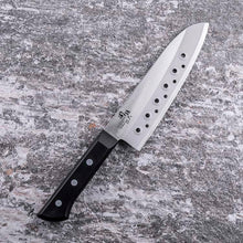 Cargar imagen en el visor de la galería, KAI Sekimagoroku Wakatake Kitchen Knife Santoku Perforated 165mm