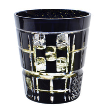 将图片加载到图库查看器,Toyo Sasaki Glass On The Rock Glass  Yachiyo Cut Glass Rice Field Made in Japan Black Approx. 255ml LSB19753SBK-C620