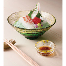 将图片加载到图库查看器,Toyo Sasaki Glass Large Bowl Gold Foil Bowl Blue Tomoe Made in Japan Blue  Approx. ?O14.2?~6.3cm 43220G-WSHB