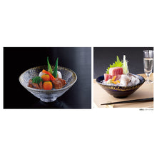 将图片加载到图库查看器,Toyo Sasaki Glass Large Bowl Gold Foil Bowl Blue Tomoe Made in Japan Blue  Approx. ?O14.2?~6.3cm 43220G-WSHB