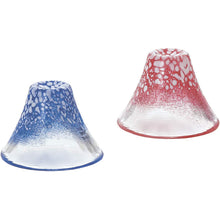 将图片加载到图库查看器,Toyo Sasaki Glass Cold Sake Glass  Set Good Luck Charm Blessings Cup Mount Fuji Cold Sake Cup Set Made in Japan Red & Blue Approx. 35ml 2-pieces G635-T72