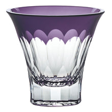 将图片加载到图库查看器,Toyo Sasaki Glass Cold Sake Glass  Yachiyo Cut Glass KaleidoscopeCup Nanten Pattern Made in Japan Purple Approx. 85ml LS19759SP-C694-S4