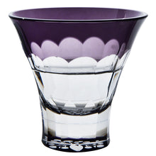 将图片加载到图库查看器,Toyo Sasaki Glass Cold Sake Glass  Yachiyo Cut Glass KaleidoscopeCup Nanten Pattern Made in Japan Purple Approx. 85ml LS19759SP-C694-S4