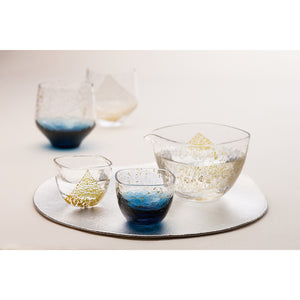 Toyo Sasaki Glass Lipped Bowl Edo Glass Yachiyogama Kiln Cold Sake?i Gold Approx. 265ml 63705