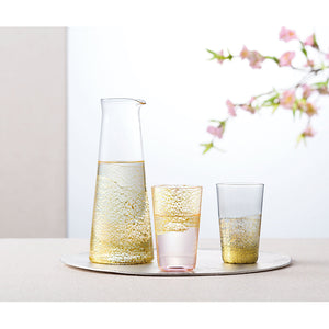 Toyo Sasaki Glass  Glass  Edo Glass Gold Glass Cold Sake Cup(Sky?ESakura Color) Made in Japan Approx. 100ml 10922PK