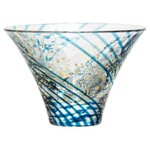 将图片加载到图库查看器,Toyo Sasaki Glass Japanese Sake Wine Glass  Cup Edo Glass Yachiyogama Kiln Cool Sake Indigo Blue  Approx. 80ml 10783