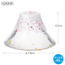 将图片加载到图库查看器,Toyo Sasaki Glass Japanese Sake Wine Glass  Good Luck Charm Blessings Cup Sakura Fuji Cherry Blossom Light Cherry Blossoms Pink Approx. 45ml WA528