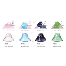 将图片加载到图库查看器,Toyo Sasaki Glass Japanese Sake Wine Glass  Good Luck Charm Blessings Cup Sakura Fuji Cherry Blossom Sunny Cherry Blossoms Blue  Approx. 45ml WA529