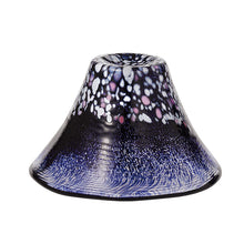 将图片加载到图库查看器,Toyo Sasaki Glass Japanese Sake Wine Glass  Good Luck Charm Blessings Cup Sakura Fuji Cherry Blossom Night Cherry Blossoms Navy Approx. 45ml WA530