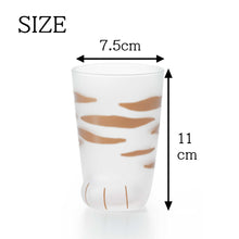 Load image into Gallery viewer, Coconeko Cat Paw Glass Cup - Kitten Size Tiger 300ml