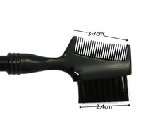 Muat gambar ke penampil Galeri, Made In Japan For Sensitive Skin Made from Natural Materials Gentle Eyebrow Make-up Brush & Comb Integrated Eyebrow Pencil Black (B-1)