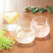 将图片加载到图库查看器，Toyo Sasaki Glass Tumbler BENEDIREFleurir 495ml, Made in Japan, Dishwasher Safe, Available in 2 Colors (Cute floral pattern glass/cup that sways, perfect as a gift)
